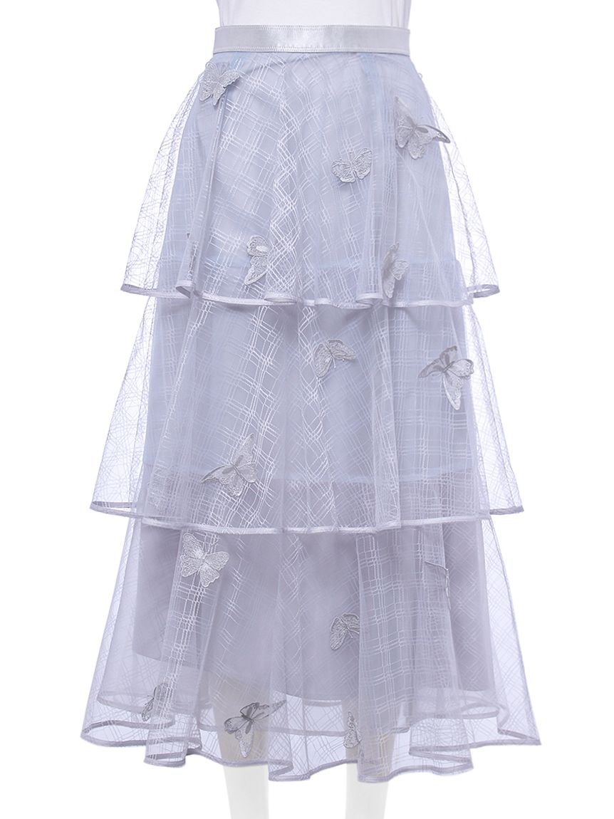 HANAE MORI×CELFORDコラボ】バタフライモチーフティアードスカート