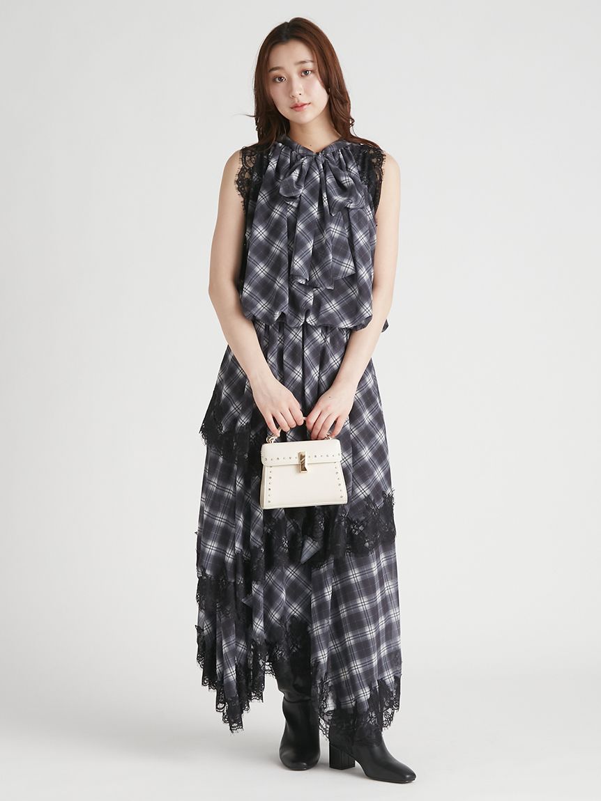セットアップ対応】レーストリムティアードスカート(SKIRT（スカート