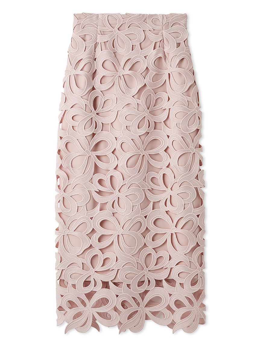 WEB限定34サイズ展開】リボンレーススカート(ロングスカート)｜SKIRT