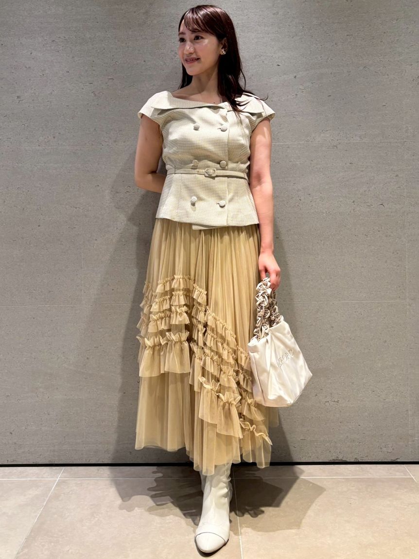 フリルチュールプリーツスカート(SKIRT（スカート）)｜CELFORD（セル