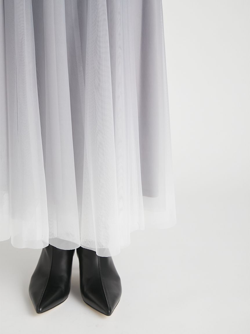 グラデーションプリントチュールスカート(フレアスカート)｜SKIRT