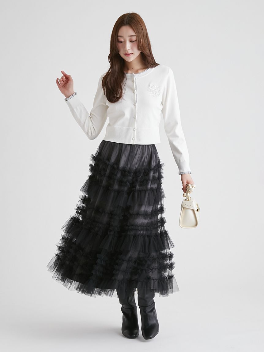 チュールティアードスカート(ロングスカート)｜SKIRT｜CELFORD（セル