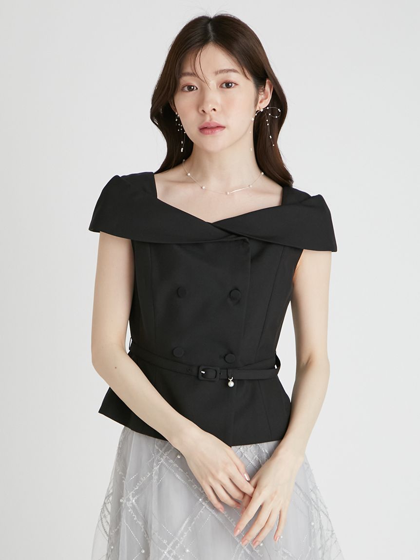 HANAE MORI×CELFORDコラボ】 オフショルダージレ(ジレ)｜OUTER