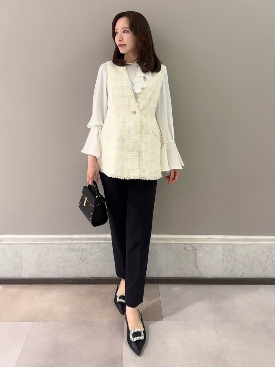 フレアペプラムツイードジレ(ジレ)｜OUTER（アウター）｜CELFORD（セル