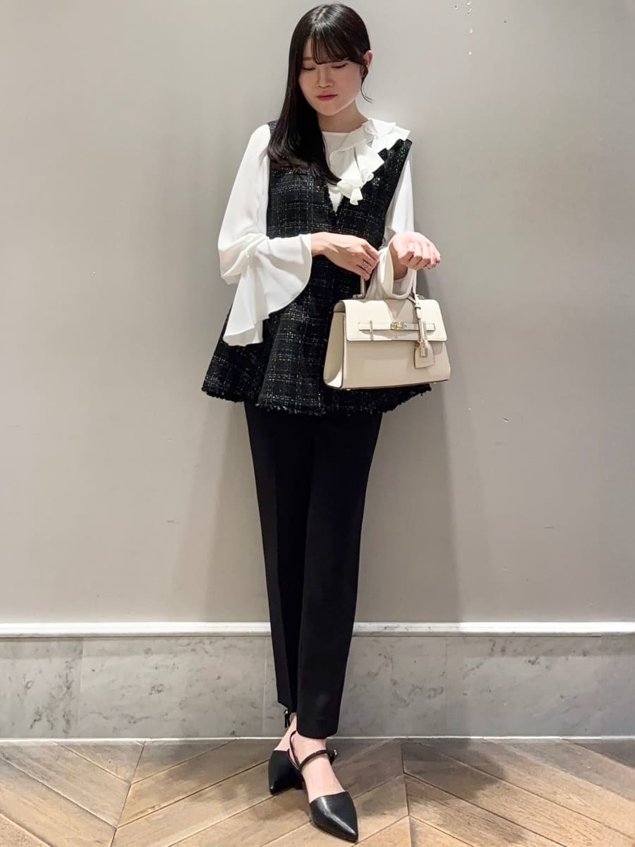 フレアペプラムツイードジレ(ジレ)｜OUTER（アウター）｜CELFORD（セル