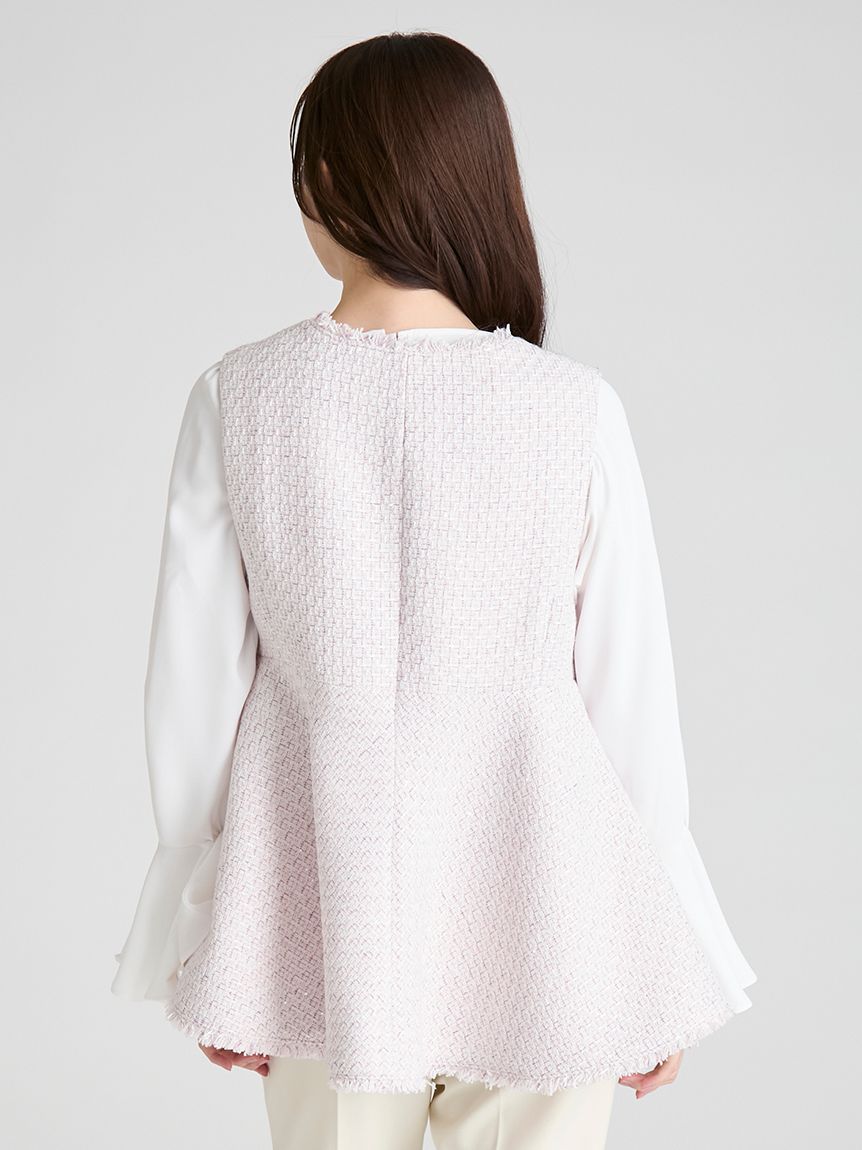 フレアペプラムツイードジレ(ジレ)｜OUTER（アウター）｜CELFORD（セル