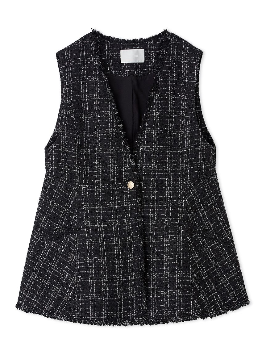 フレアペプラムツイードジレ(ジレ)｜OUTER（アウター）｜CELFORD（セル