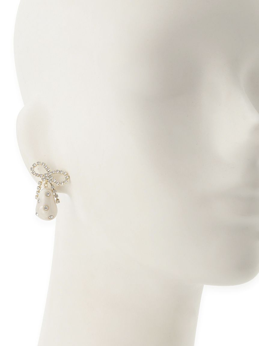 バロックパール×クリスタルリボンピアス(ピアス・イヤリング)｜ACCESSORIES（アクセサリー）｜CELFORD（セルフォード）の通販サイト  【公式】