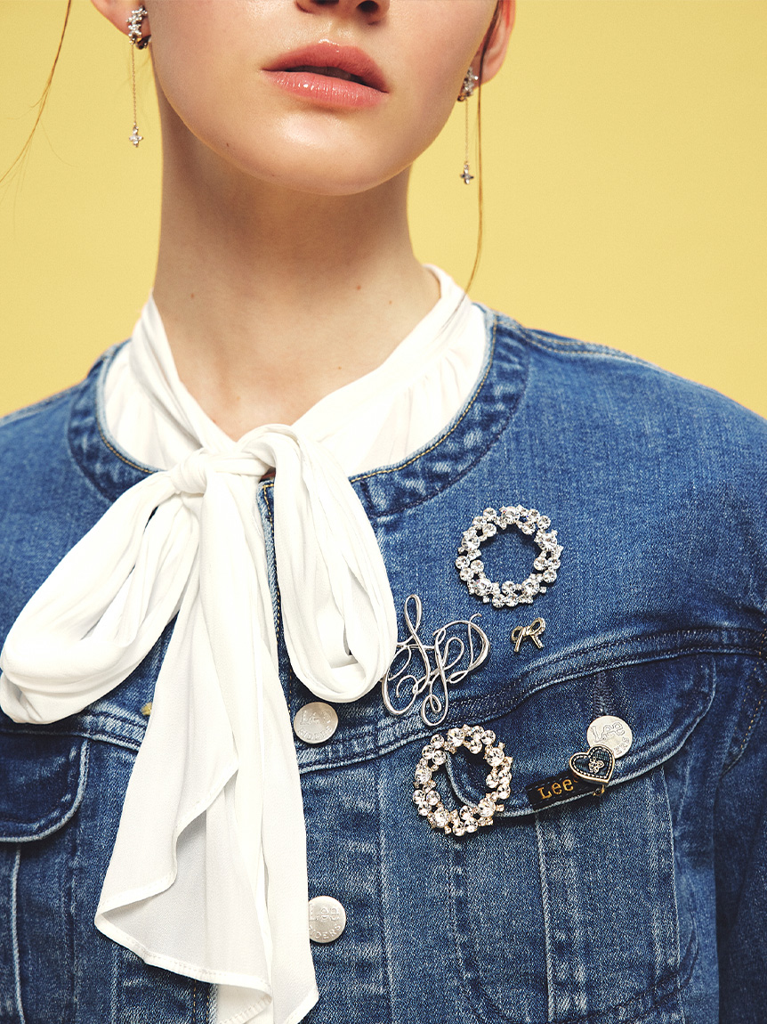 サイドビジューリボンピアス(ピアス・イヤリング)|ACCESSORIES サイドビジューリボンピアス(ピアス・イヤリング)|ACCESSORIES