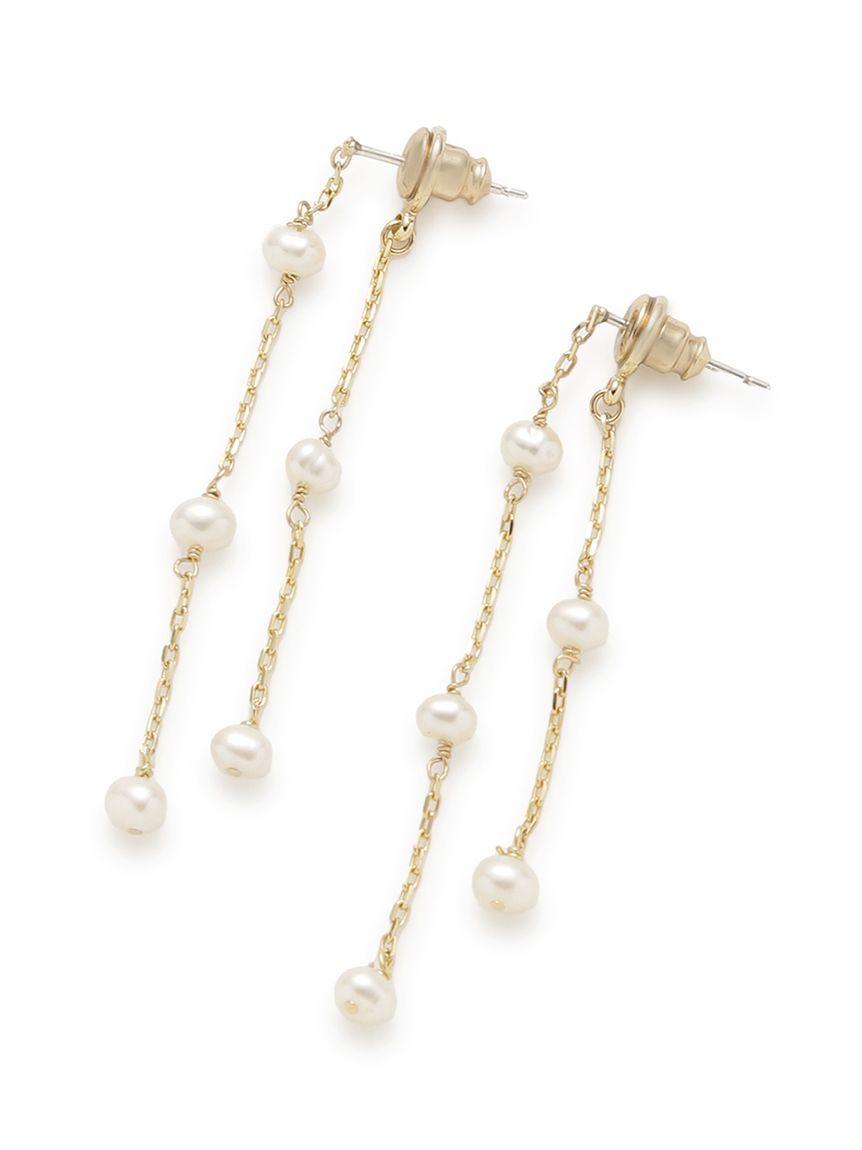 2連淡水パールピアス(ピアス・イヤリング)｜ACCESSORIES
