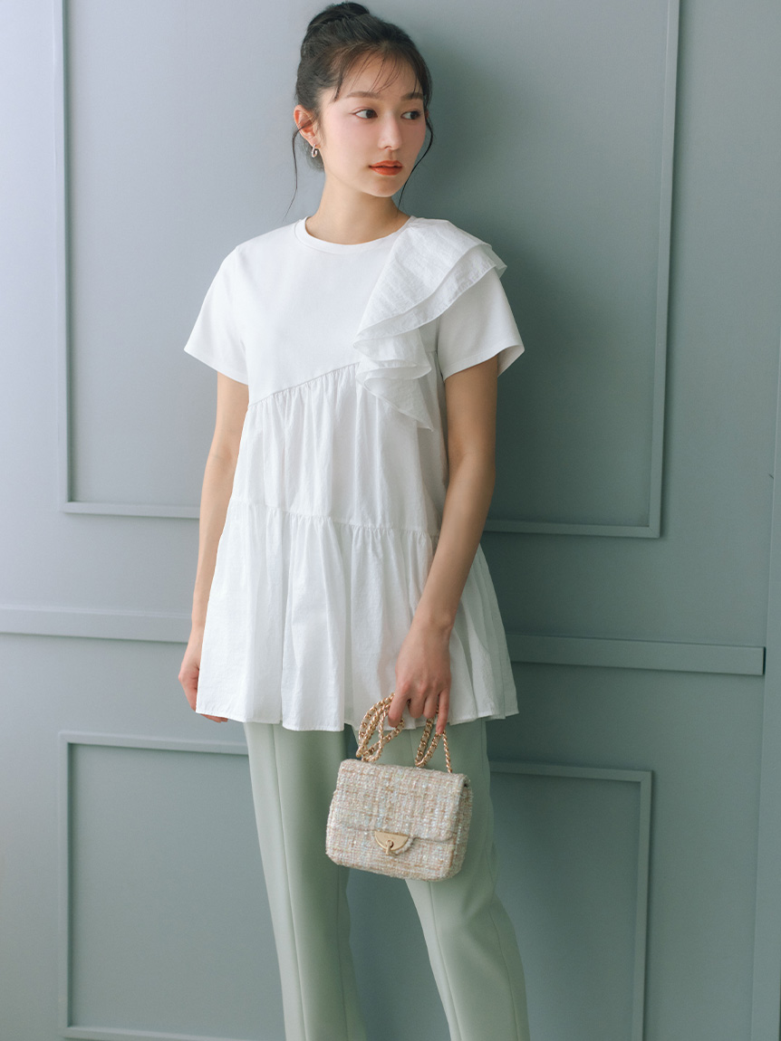 ビジューハートフープピアス(ピアス・イヤリング)｜ACCESSORIES