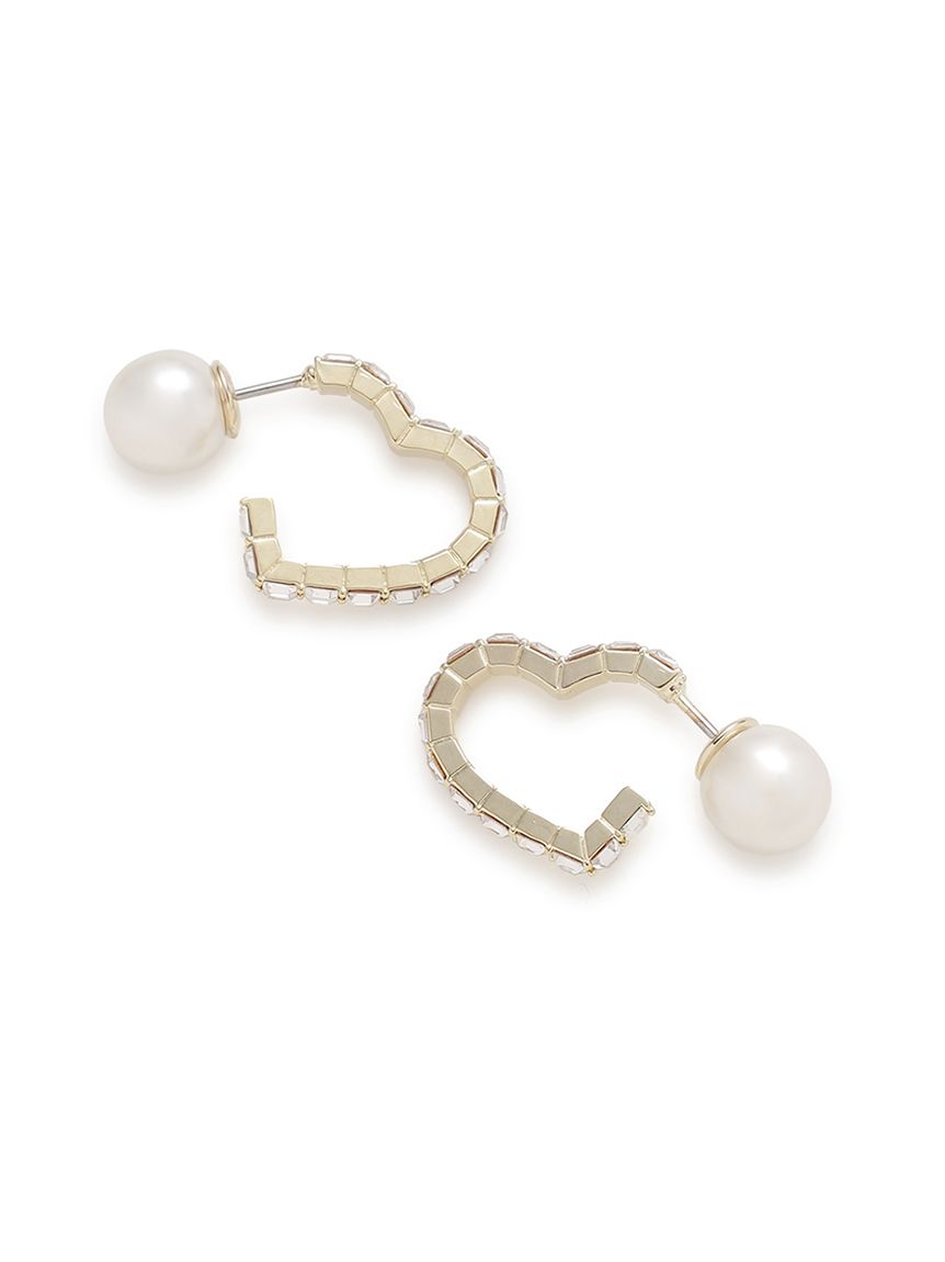 【ギフ_包装】 ビジューハートフープピアス(ピアス・イヤリング)｜ACCESSORIES アクセサリー