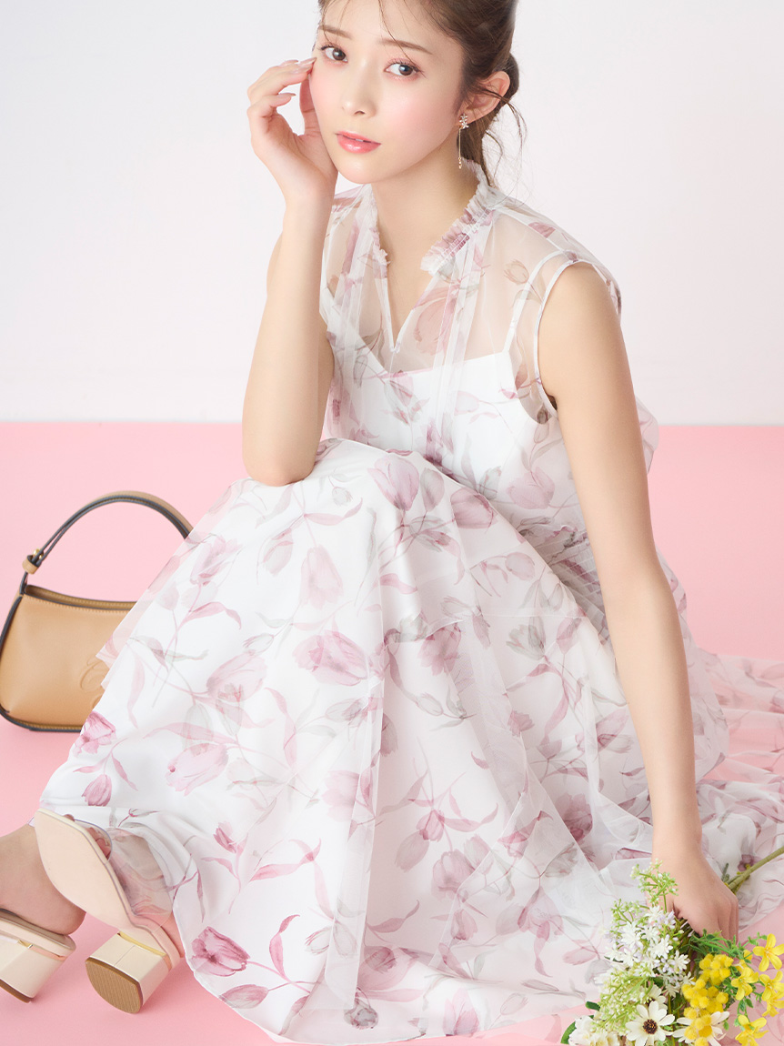 Petitフラワービジュースイングイヤリング(ピアス・イヤリング