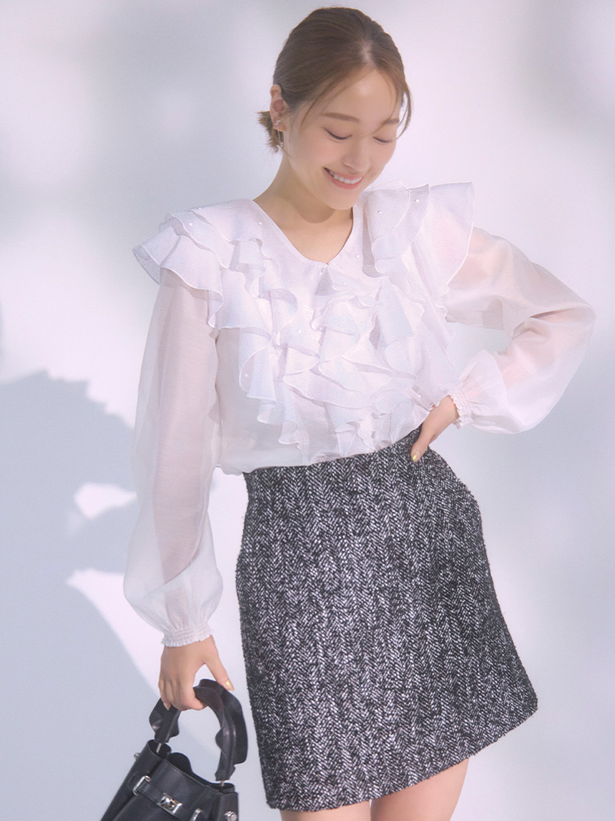 HANAE MORI×CELFORDコラボ】シグネチャーロゴパールイヤリング