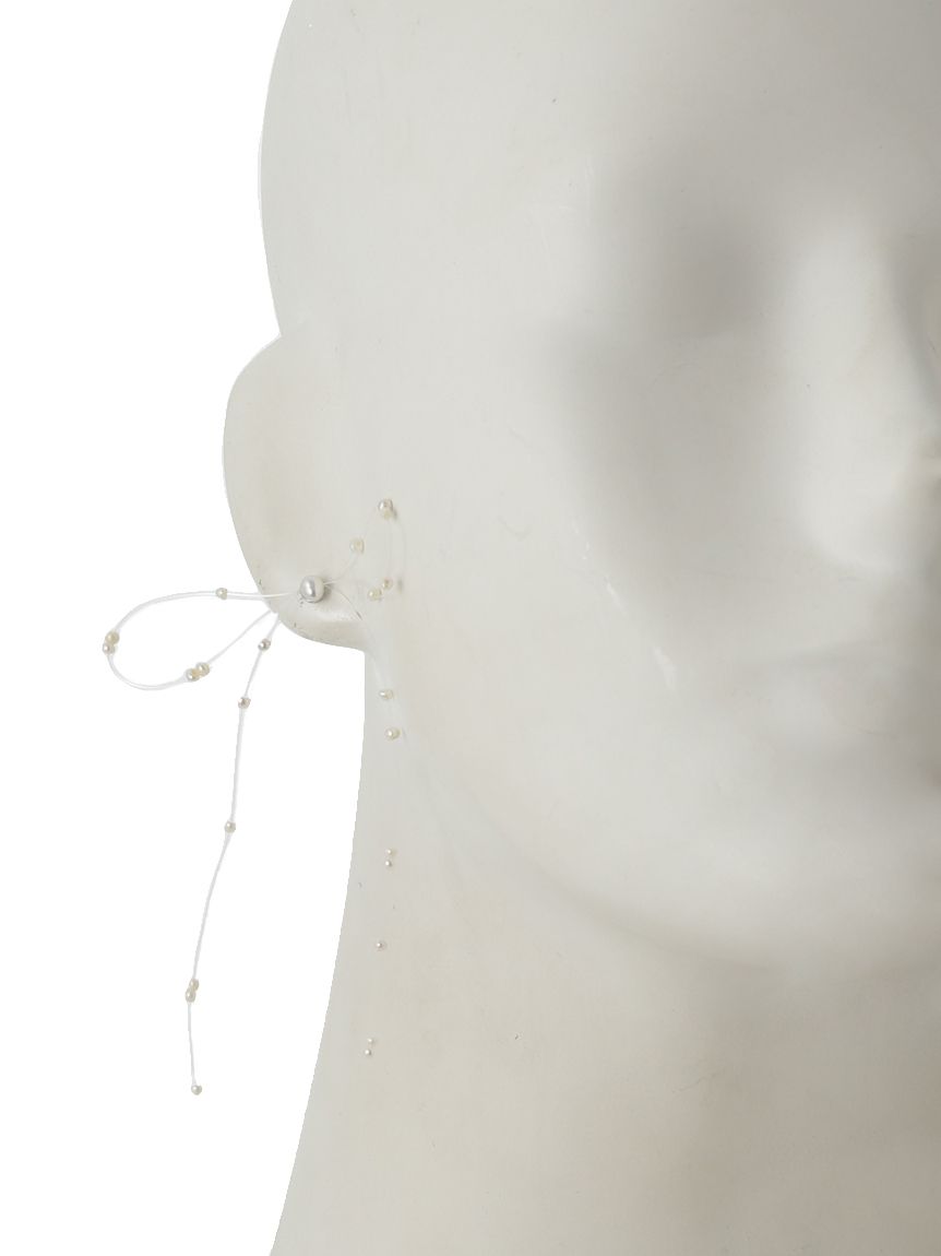 HANAE MORI×CELFORDコラボ】 淡水パールリボンピアス(ピアス