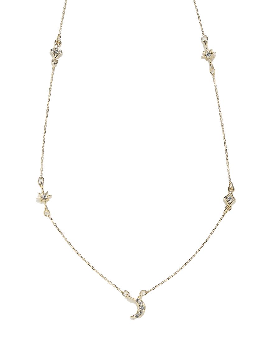 ハンドメイドネックレス2967 ムーン＆スタービジューネックレス(ネックレス)｜ACCESSORIES