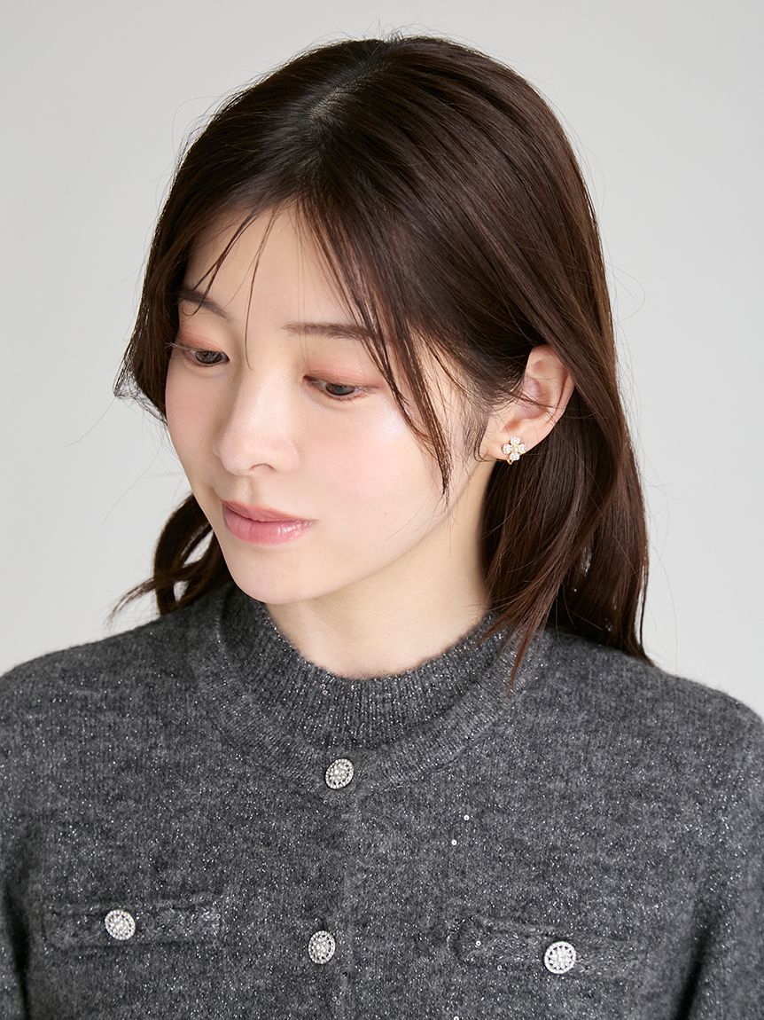 フラワービジューPetitイヤリング(ピアス・イヤリング)｜ACCESSORIES