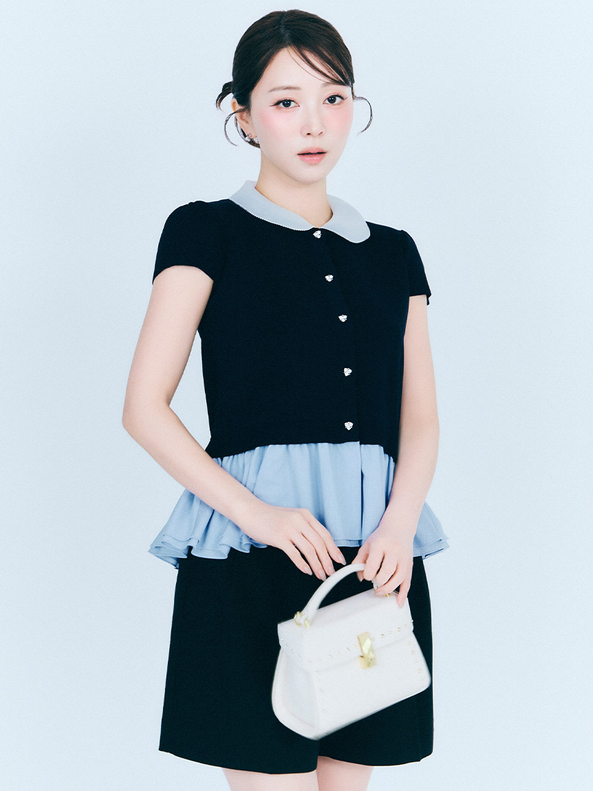 Cロゴビジューパールプチピアス(ピアス・イヤリング)｜ACCESSORIES