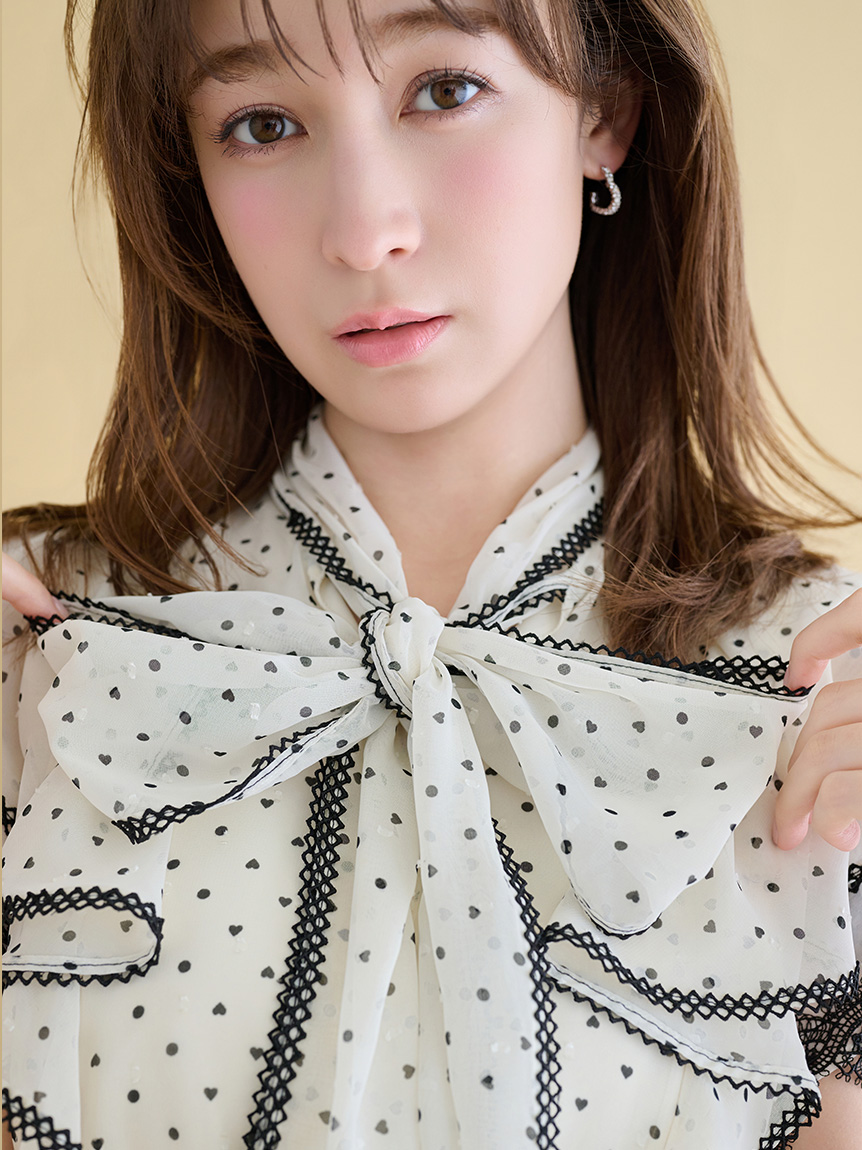 ハートビジューフープピアス(ピアス・イヤリング)｜ACCESSORIES