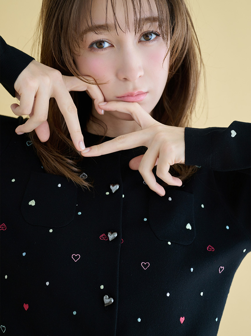 ピアス　　プロファイルウレタンセミダブル　カバー付き ハートビジューフープピアス(ピアス・イヤリング)｜ACCESSORIES