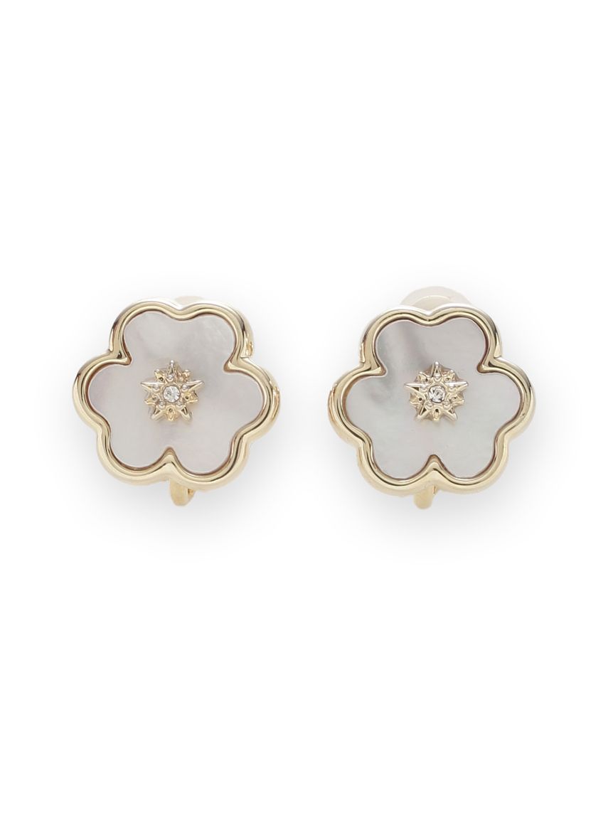 白蝶貝クローバーイヤリング(ピアス・イヤリング)｜ACCESSORIES
