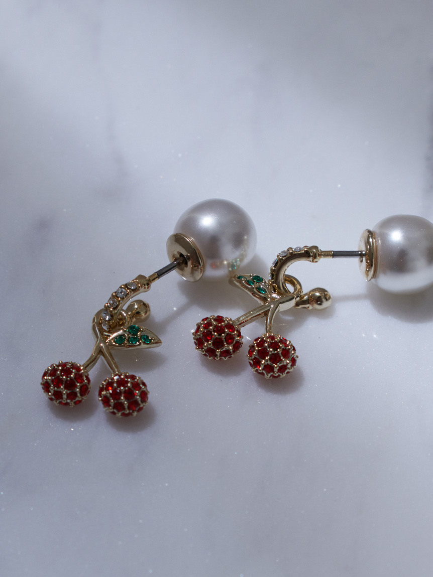 ビジューチェリーピアス(ピアス・イヤリング)｜ACCESSORIES