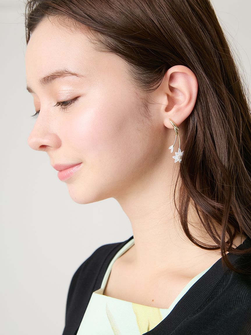 CELFORD×P.J. REDOUTEコラボ】フラワーピアス(ピアス・イヤリング