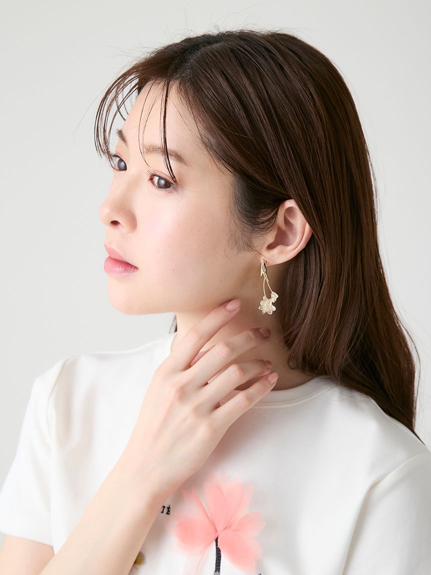 CELFORD×P.J. REDOUTEコラボ】フラワーピアス(ピアス・イヤリング