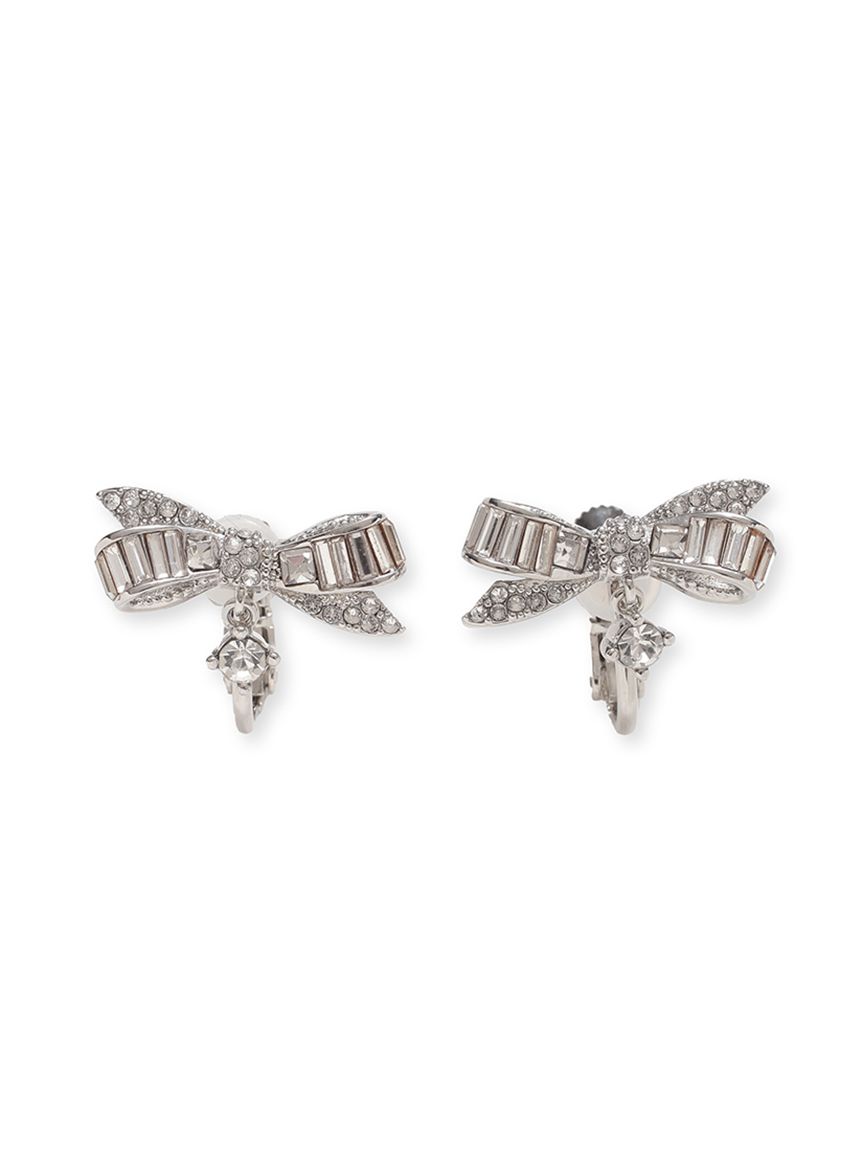 スイングビジューリボンイヤリング(ピアス・イヤリング)｜ACCESSORIES