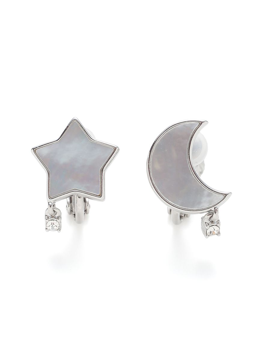 ムーン＆スター白蝶貝イヤリング(ピアス・イヤリング)｜ACCESSORIES