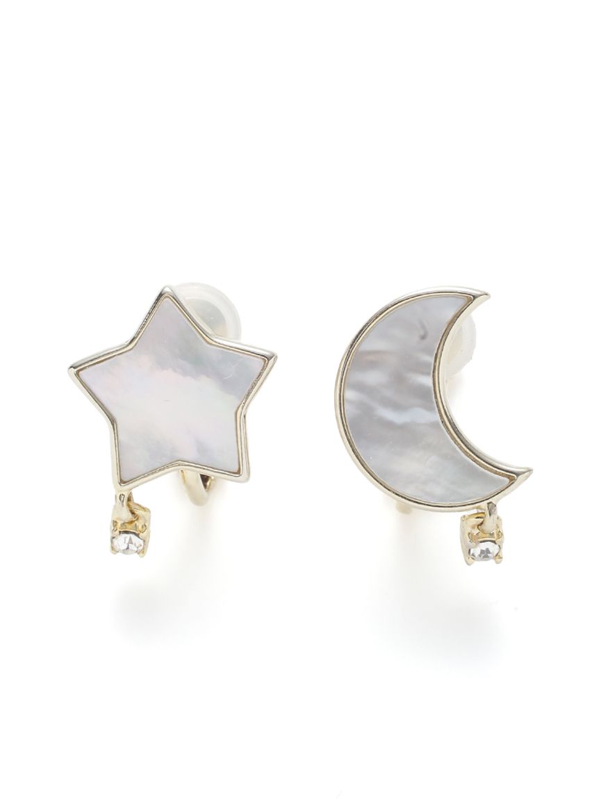ムーン＆スター白蝶貝イヤリング(ピアス・イヤリング)｜ACCESSORIES