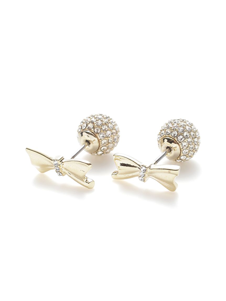 ミラーボールキャッチウェービーリボンピアス(ピアス・イヤリング