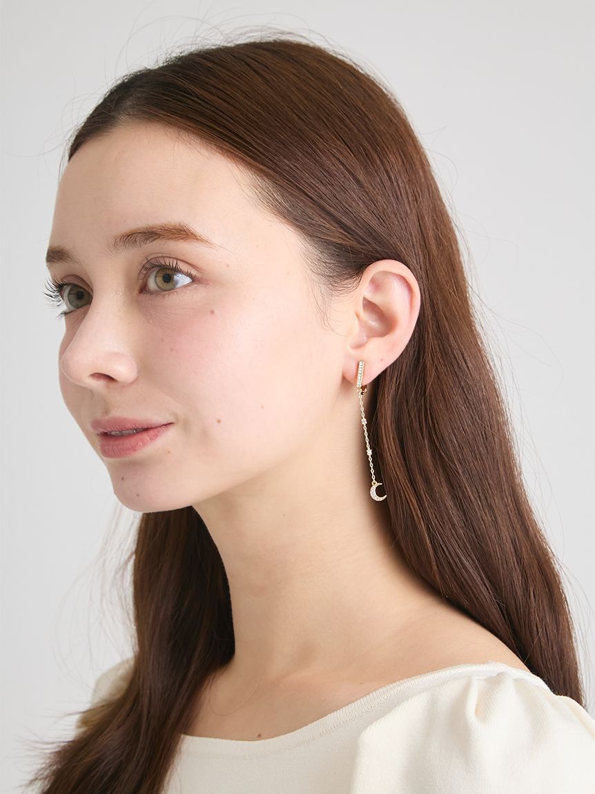 ムーン&スタースイングイヤリング(ピアス・イヤリング)｜ACCESSORY