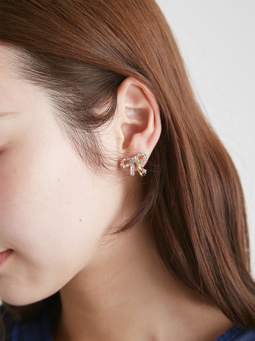 リボンビジューイヤリング(ピアス・イヤリング)｜ACCESSORY｜CELFORD