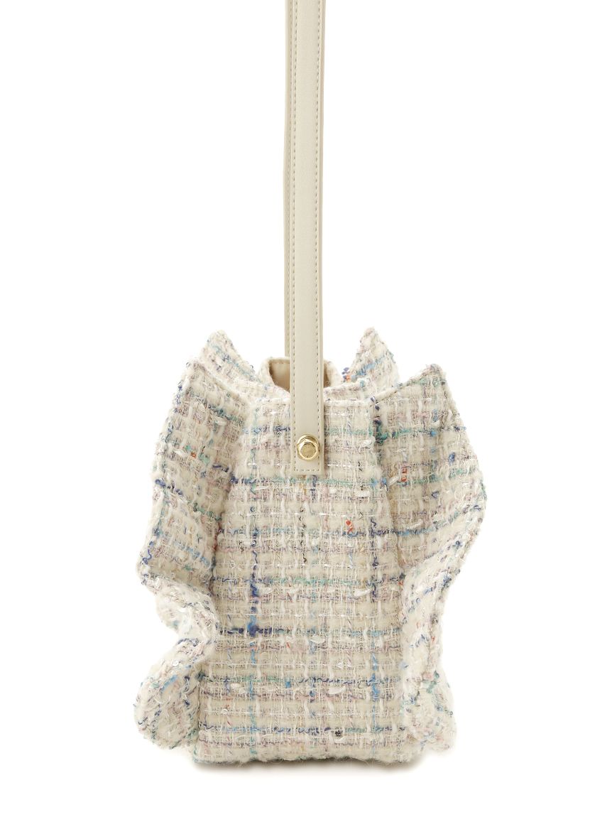 ワンハンドルツイードフリルバッグ(ハンドバッグ)｜BAGS（バッグ