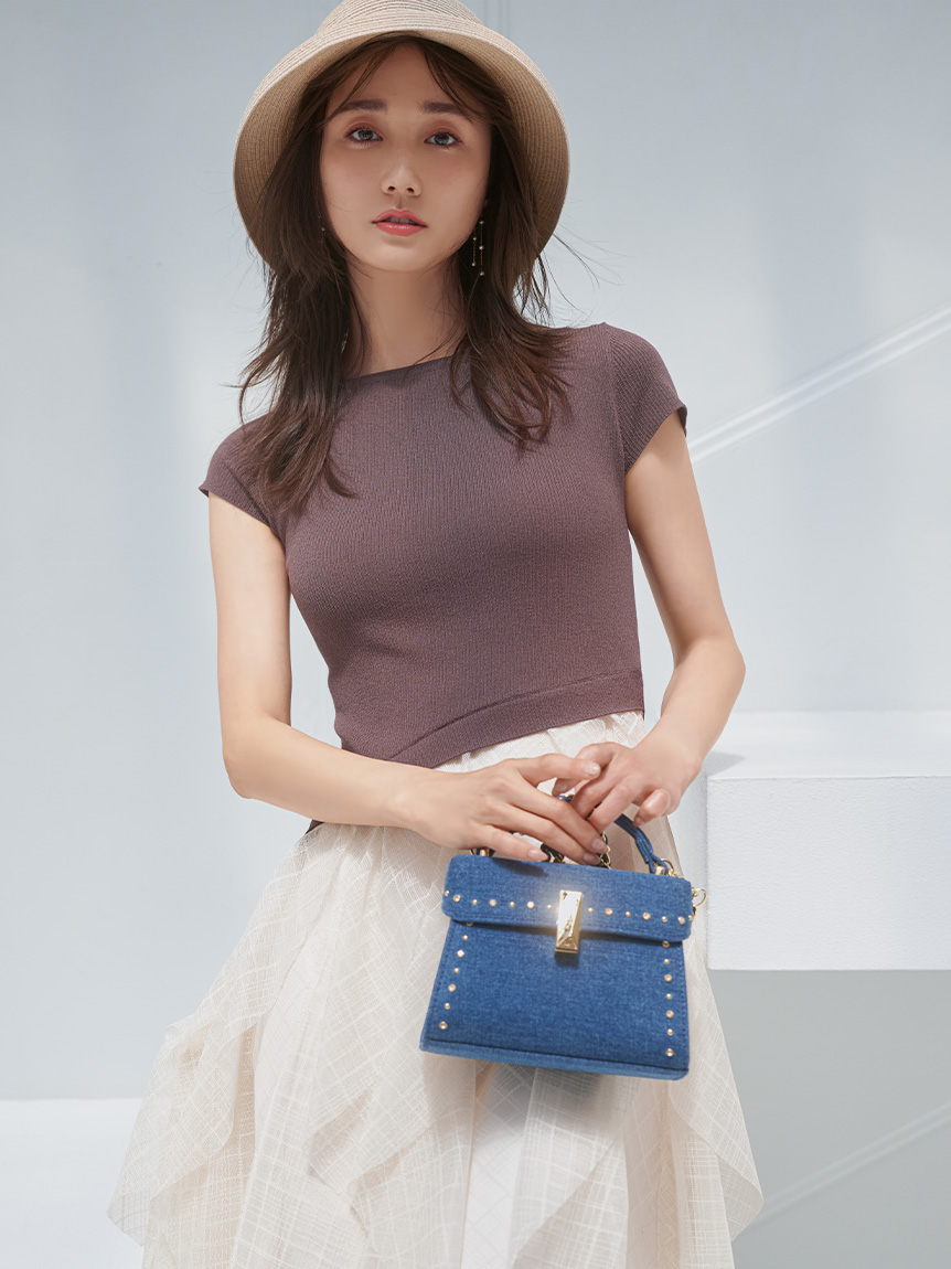 リュタン】ビジュースタッズデニムポシェット(ポシェット)｜BAGS