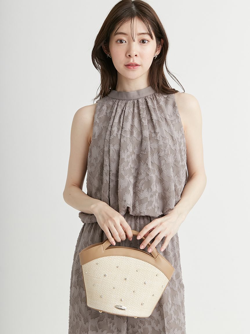 CELFORD（セルフォード）ビジューバスケットバッグ（S）ブラック ビジューバスケットバッグ（S）(ハンドバッグ)｜BAGS（バッグ