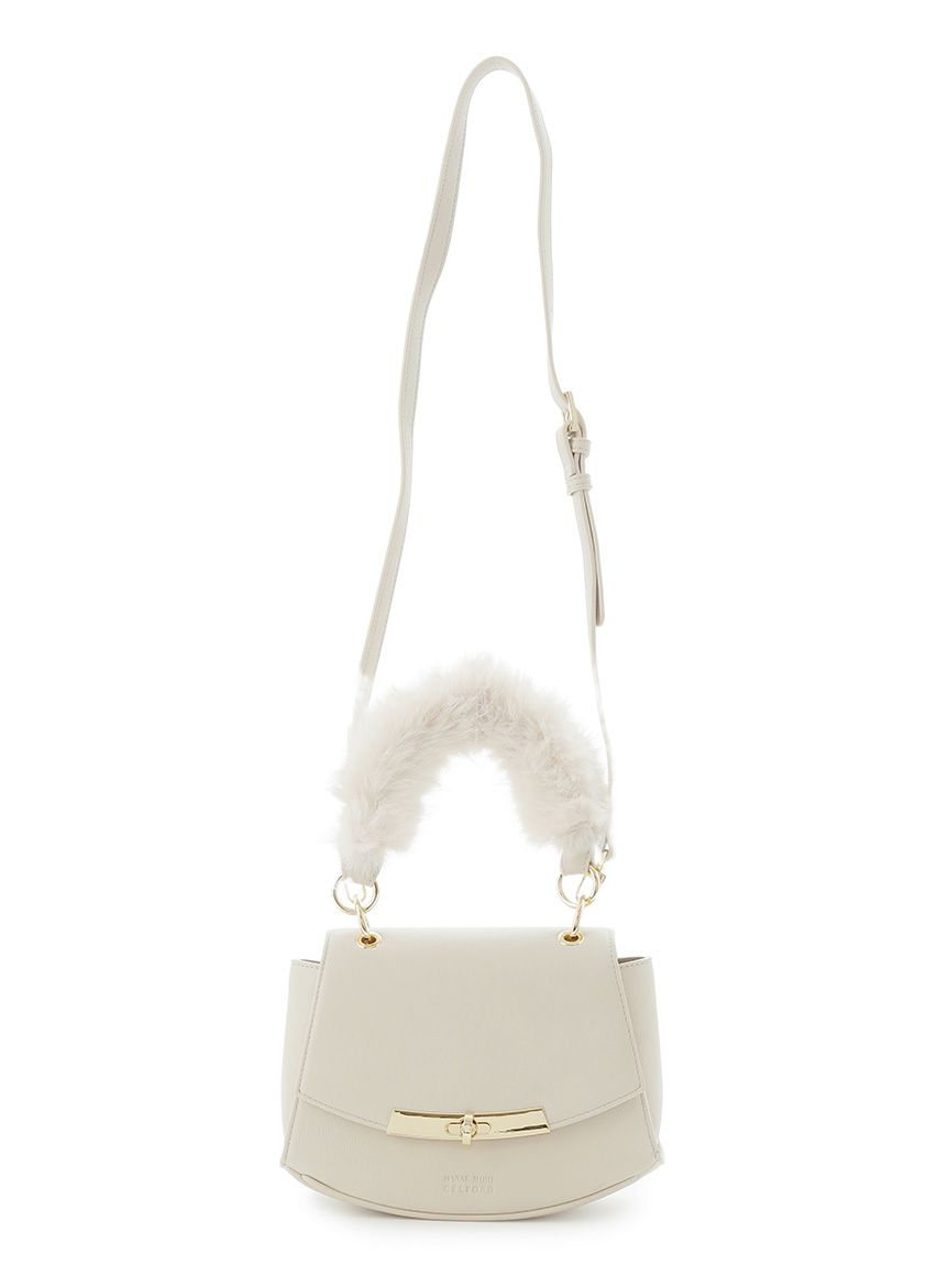 HANAE MORI×CELFORDコラボ】フェイクファーハンドルカバーハンドバッグ