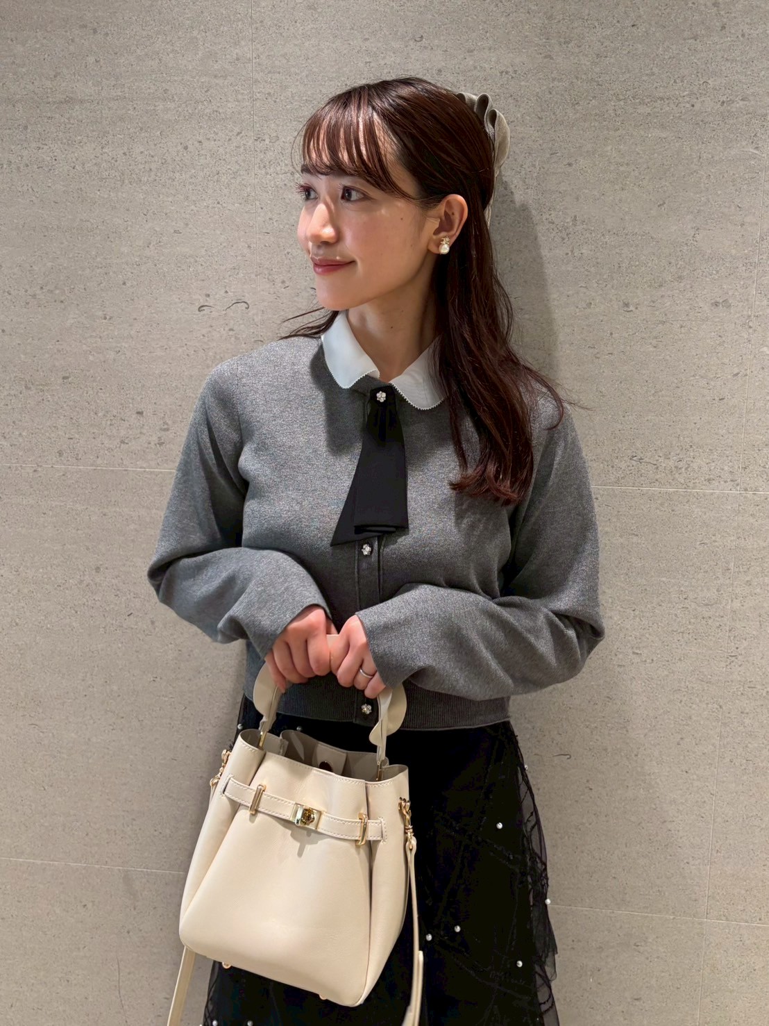 ベルトデザインフリルワンハンドルバッグ(ハンドバッグ)｜BAGS