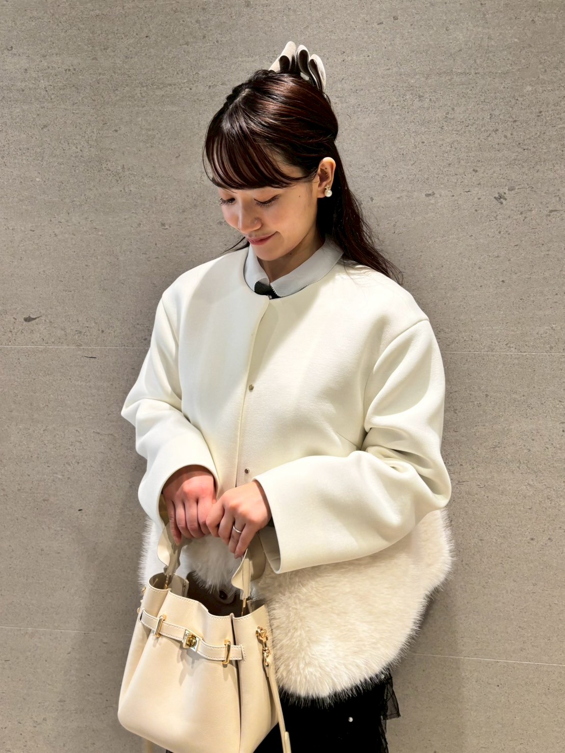 ベルトデザインフリルワンハンドルバッグ(ハンドバッグ)｜BAGS