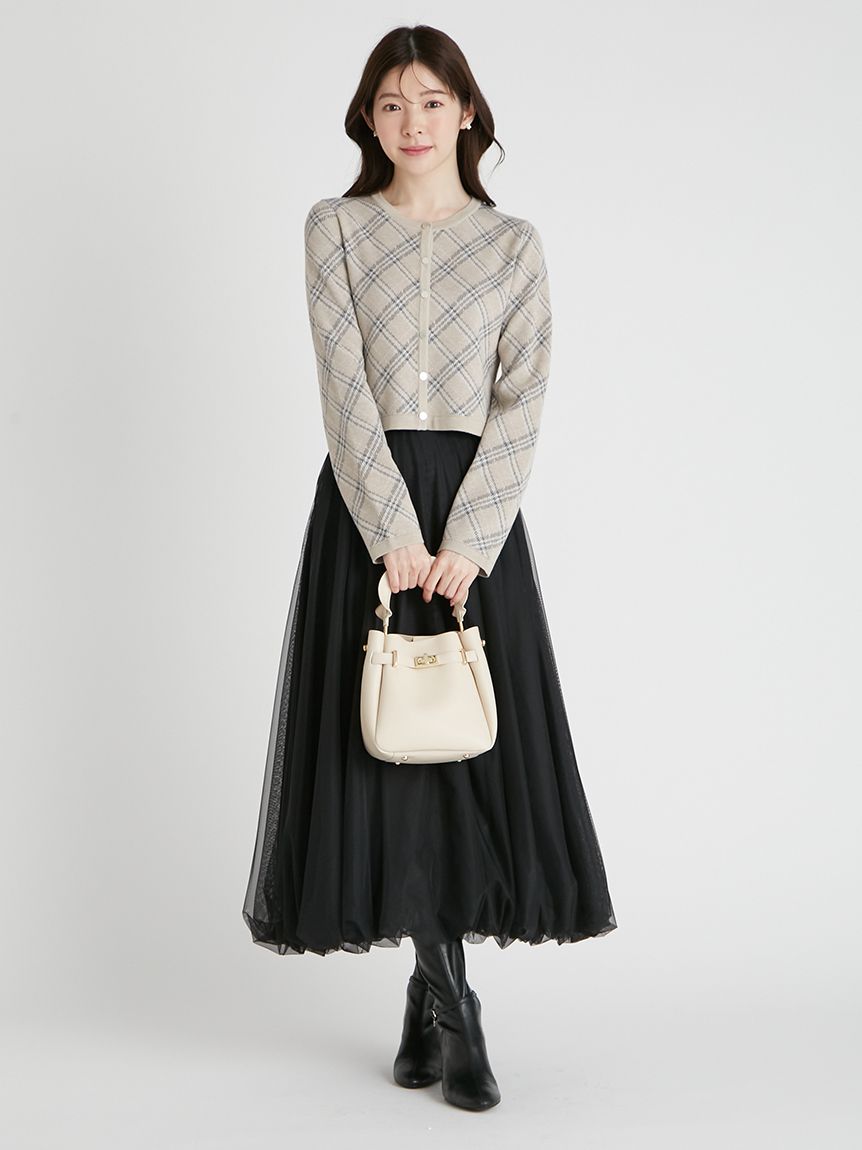 ベルトデザインフリルワンハンドルバッグ(ハンドバッグ)｜BAGS