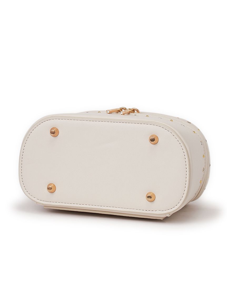 セルフォード⭐︎リュタンビジューバッグ⭐︎アイボリー リュタン】ビジュースタッズハンドバッグ(ハンドバッグ)｜BAGS