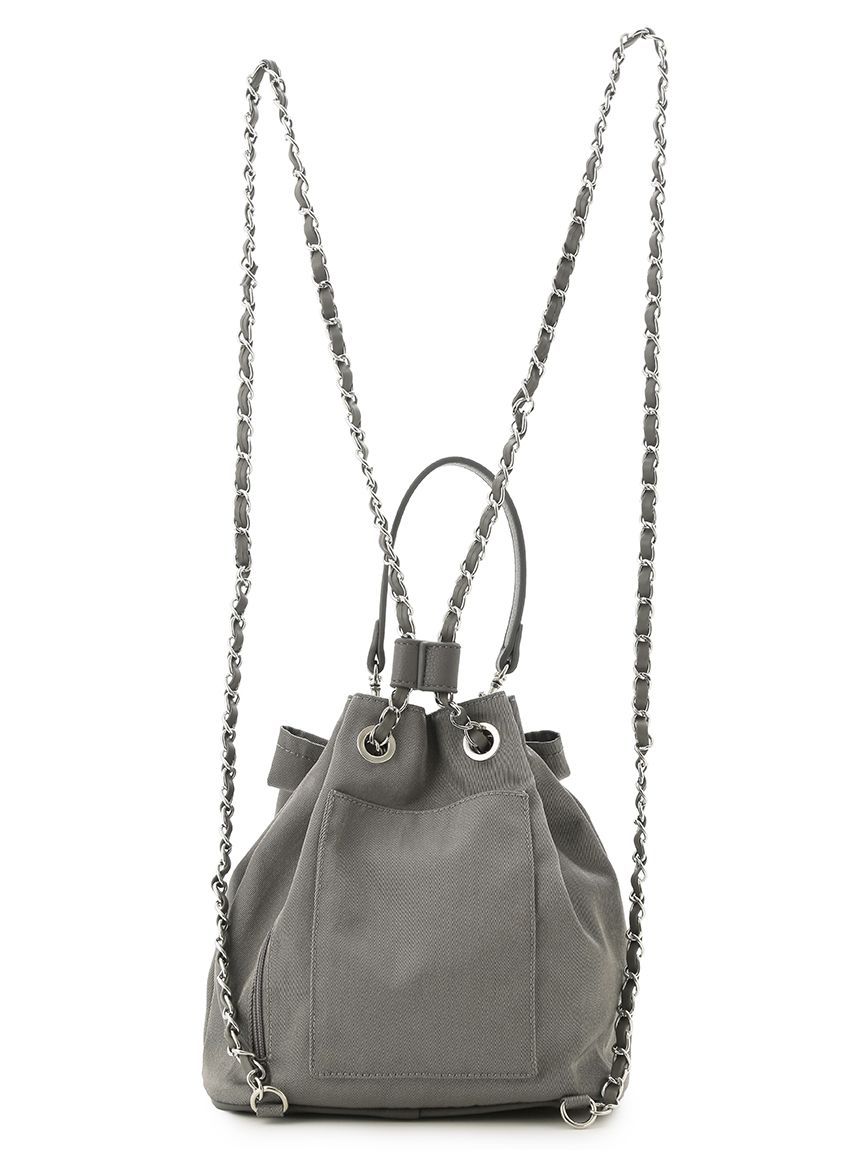 新品未使用 CELFORD チェーンショルダーフリルサック GRY セルフォード CELFORD チェーンショルダーフリルサック （GRY