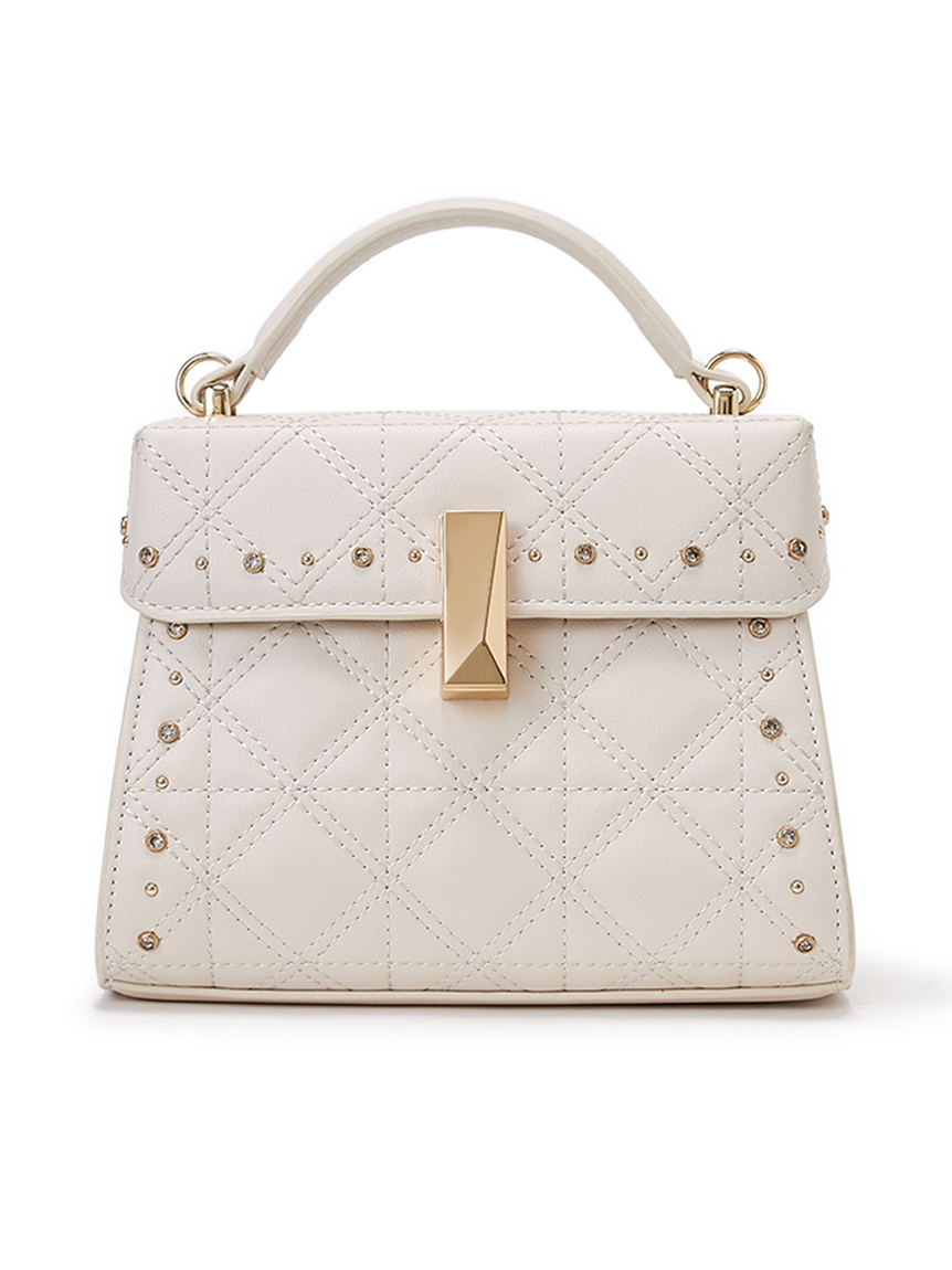 限定カラーあり】【リュタン】キルティングビジュースタッズポシェット