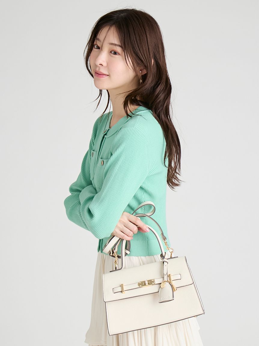 ビジューツイストバックルハンドバッグ(ハンドバッグ)｜BAGS（バッグ