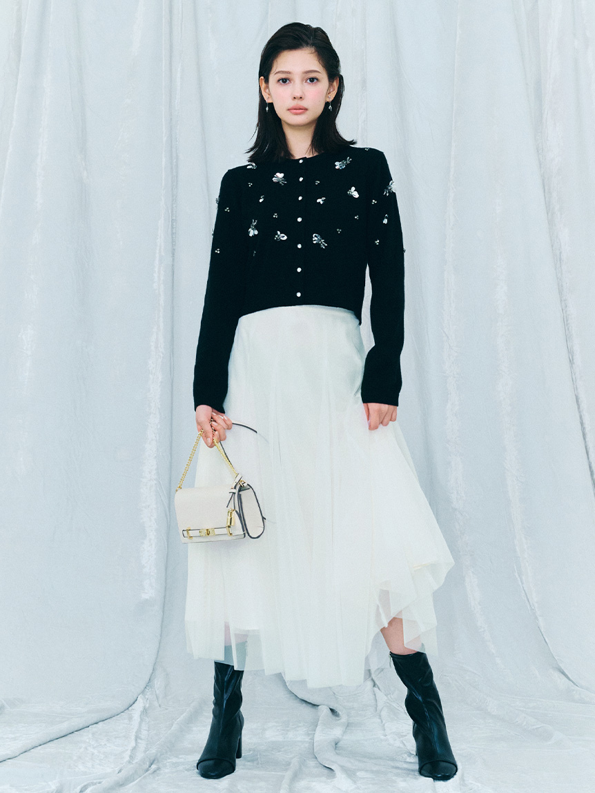 ビジューツイストバックルショルダーバッグ(ハンドバッグ)｜BAGS