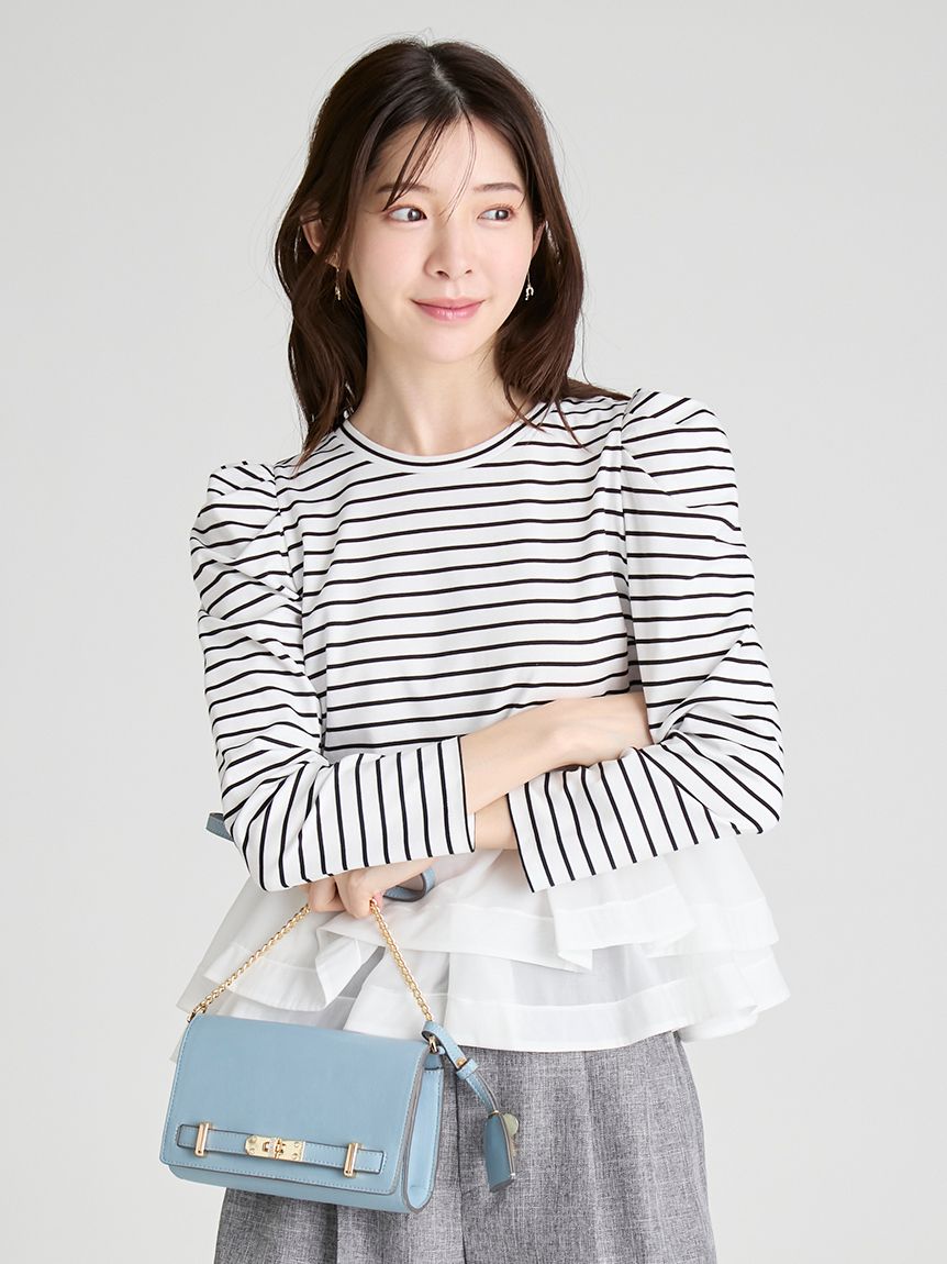 ビジューツイストバックルショルダーバッグ(ハンドバッグ)｜BAGS