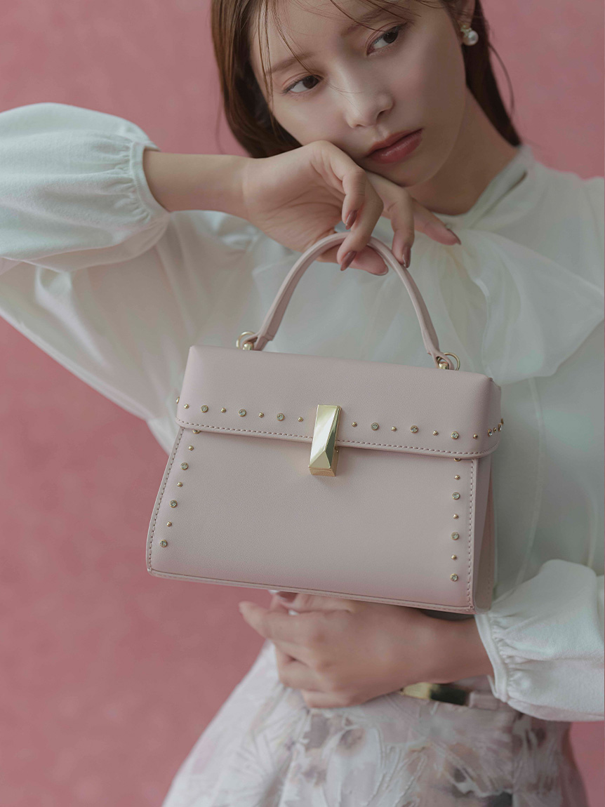 CELFORD セルフォード リュタン ビジュースタッズポシェット　Мサイズ 黒 USAGI ONLINE限定】【リュタン】ビジュースタッズポシェット