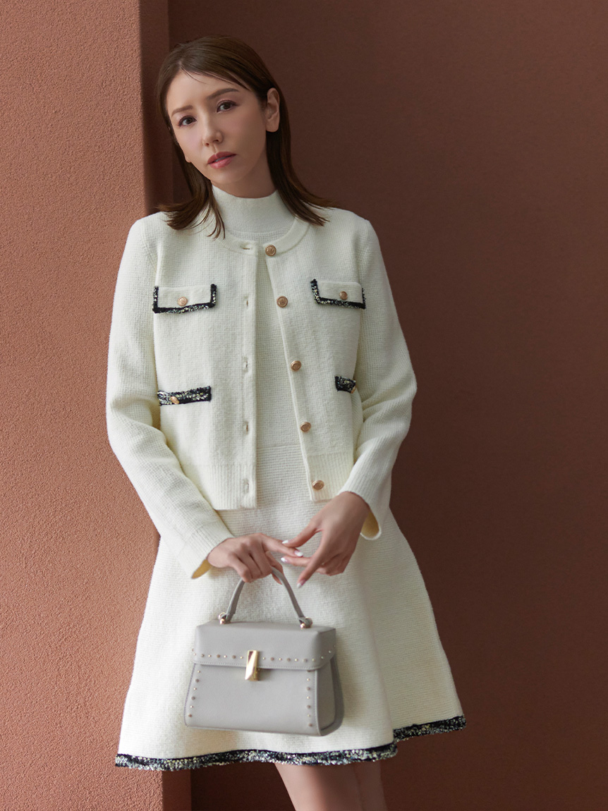 リュタン】ビジュースタッズポシェット（M）(ハンドバッグ)｜BAGS