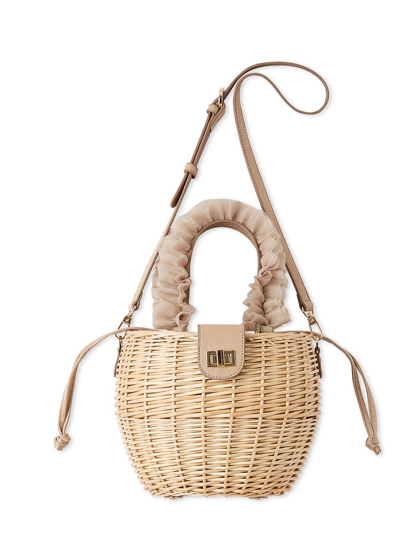 フリルチュールハンドルカゴバッグ(ハンドバッグ)｜BAGS（バッグ
